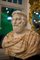 Hand-Carved Bust of Roman Man, 20th Century, White Carrara and Red Alicante Marble 8