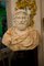 Busto di uomo romano intagliato a mano, XX secolo, in marmo bianco di Carrara e rosso di Alicante, Immagine 5