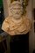 Hand-Carved Bust of Roman Man, 20th Century, White Carrara and Red Alicante Marble, Image 3