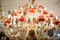 19th Century Murano Glass Rezzonico Style Chandelier with Red Roses 5