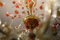 Lámpara de araña de cristal de Murano estilo Rezzonico con rosas rojas, siglo XIX, Imagen 8