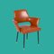 Mid-Century Italian Brown Faux Leather Armchairs in Style of Paolo Buffa, 1950s, Set of 2, Image 7