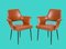 Mid-Century Italian Brown Faux Leather Armchairs in Style of Paolo Buffa, 1950s, Set of 2, Image 13