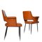 Mid-Century Italian Brown Faux Leather Armchairs in Style of Paolo Buffa, 1950s, Set of 2, Image 2