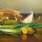 German Artist, Still Life with Meat and Vegetables, Oil on Canvas, 1909, Framed 4