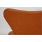 Chaise de Bureau Série Seven Modèle 3117 en Cuir par Arne Jacobsen pour Fritz Hansen, 1990s 6