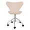 Seven Office Chair Model 3117 Natural Leather by Arne Jacobsen for Fritz Hansen, 1990s, Image 3