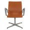 Oxford Lounge Chair in Walnut Aniline Leather by Arne Jacobsen, 2000s 1