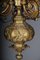 Lámpara de araña antigua de bronce dorado, década de 1880, Imagen 13