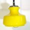 Vintage Italian Yellow Glass Ceiling Lamp, 1960s, Image 4