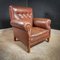 Large Brown Leather Armchair 4