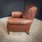 Large Brown Leather Armchair 3