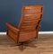 Vintage Gina Recliner Leather Armchairs with Footstools by Lucian Ercolani for Ercol, Set of 4, Image 8