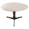 Mid-Century Modern Teak and Metal Dining Table with Marble Top, Italy, 1950s 1