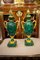 Grands Vases Style Empire en Malachite et Bronze doré, Set de 2 2