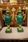 Large Ormolu Mounted Malachite Empire Style Vases, Set of 2 2