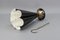 French Umbrella-Shaped Black and White Metal and Brass Umbrella Stand, 1950s 10