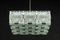Large Mid-Century Glass Chandelier from Veb Lighting, Germany, 1970s 15
