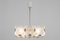 Large Mid-Century Glass Chandelier from Veb Lighting, Germany, 1970s 8