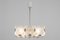 Large Mid-Century Glass Chandelier from Veb Lighting, Germany, 1970s, Image 8