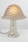 Glas Mushroom Tischlampe, Peill & Putzler zugeschrieben, Deutschland, 1970er 6