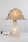 Glas Mushroom Tischlampe, Peill & Putzler zugeschrieben, Deutschland, 1970er 9