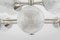 Lámpara de araña Sputnik grande con esferas de vidrio opalino de Kaiser Idell / Kaiser Leuchten, Alemania, años 70, Imagen 5