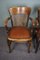 Antique English Dining Room Chairs, Captain Chairs, Set of 4 2