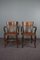 Antique English Dining Room Chairs, Captain Chairs, Set of 4 6