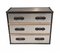 Vintage Industrial Leather Metal Chest Drawers, Image 1