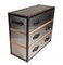 Vintage Industrial Leather Metal Chest Drawers 9