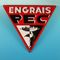 Emailliertes Französisches Engrais PEC Schild von EAS, 1950er 1