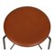 High Dot-Stool in Original Cognac Aniline Leather by Arne Jacobsen for Fritz Hansen 2