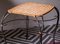 Vintage Scandinavian Black Iron & Rattan Wine Table 4