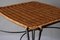 Vintage Scandinavian Black Iron & Rattan Wine Table 3