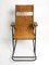 Mid-Century Modern Rocking Chair in Black Painted Metal and Rattan, 1950s, Image 19