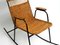 Mid-Century Modern Rocking Chair in Black Painted Metal and Rattan, 1950s, Image 18