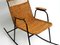 Rocking Chair Mid-Century en Métal Peint Noir et Rotin, 1950s 18