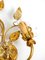 Italian Regency Floral Gilded Murano Glass Wall Lamps, 1970s, Set of 2 17