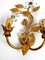 Italian Regency Floral Gilded Murano Glass Wall Lamps, 1970s, Set of 2, Image 8