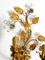 Italian Regency Floral Gilded Murano Glass Wall Lamps, 1970s, Set of 2, Image 7