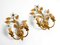 Italian Regency Floral Gilded Murano Glass Wall Lamps, 1970s, Set of 2, Image 2