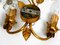 Italian Regency Floral Gilded Murano Glass Wall Lamps, 1970s, Set of 2 12