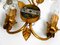 Italian Regency Floral Gilded Murano Glass Wall Lamps, 1970s, Set of 2, Image 12