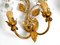 Italian Regency Floral Gilded Murano Glass Wall Lamps, 1970s, Set of 2, Image 6