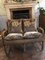 Wicker Sofa with Morris Velvet Cushions 1