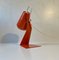 Small Mid-Century Italian Orange Table Lamp, 1960s, Image 4