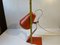 Kleine italienische Mid-Century Tischlampe in Orange, 1960er 9