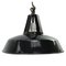 Lámparas colgantes industriales francesas vintage esmaltadas en negro de Mazda, Imagen 1