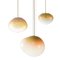 Lampes à Suspension Sirius Ambre Irisé Tailles M, L et XL par Simone Lueling pour Eloa, Set de 3 1